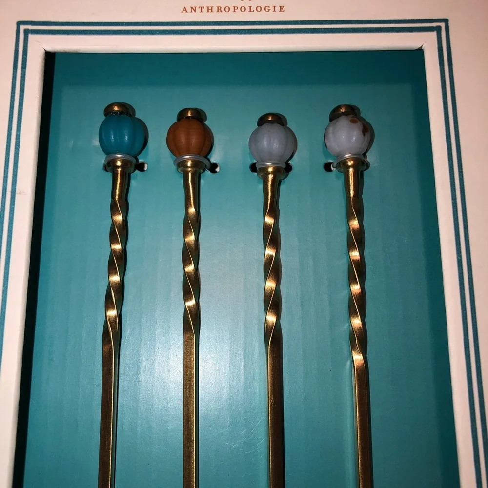 New Anthropologie Home Decor The Mediterranean Dish Appetizer Skewers Set of 4